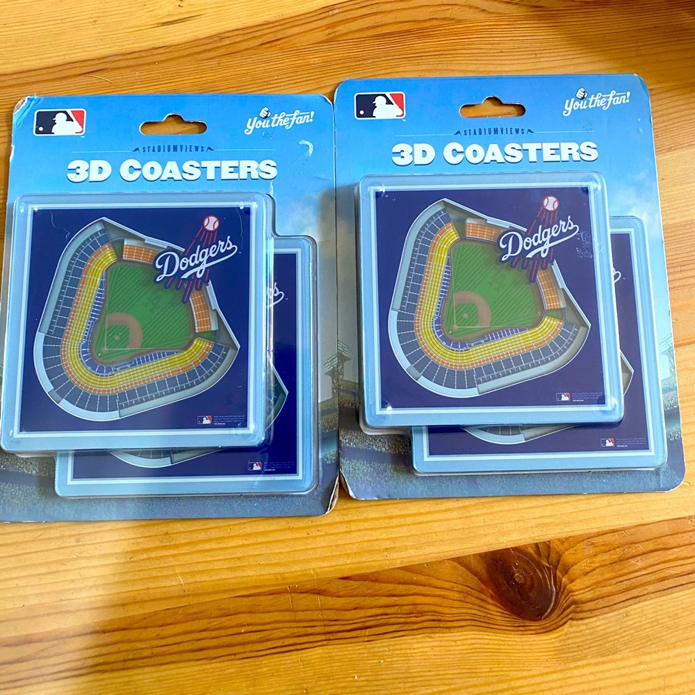 4pack of Dodgers coasters